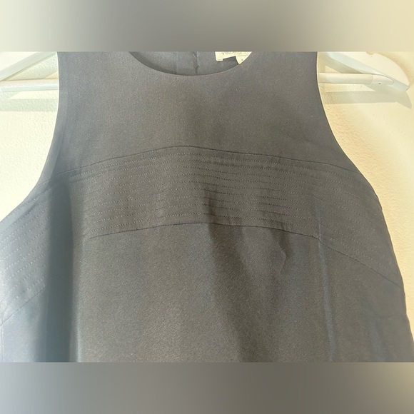 VINCE - Black 100% Silk Sheath Button Down Back Sleeveless Dress Size 4 - Picture 3 of 9